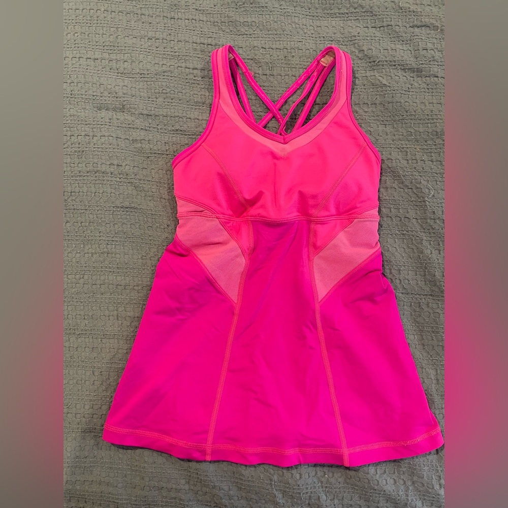 Hot pink lulu lemon workout tank